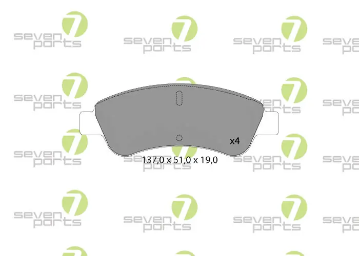 7 SEVEN PARTS fékbetétkészlet, tárcsafék - SVP21010 - TothCarparts
