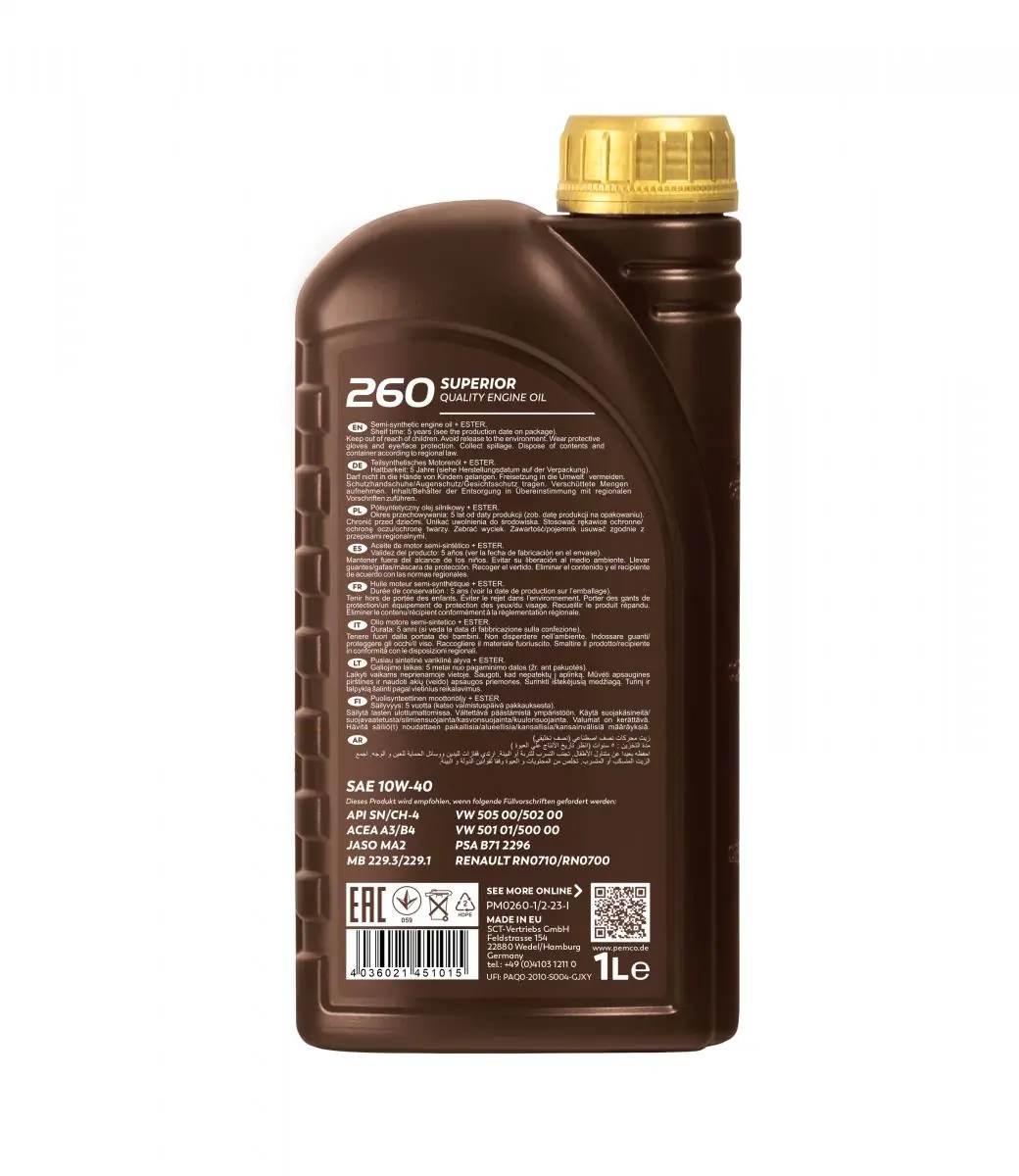 SCT - MANNOL motorolaj - PM0260-1 - TothCarparts