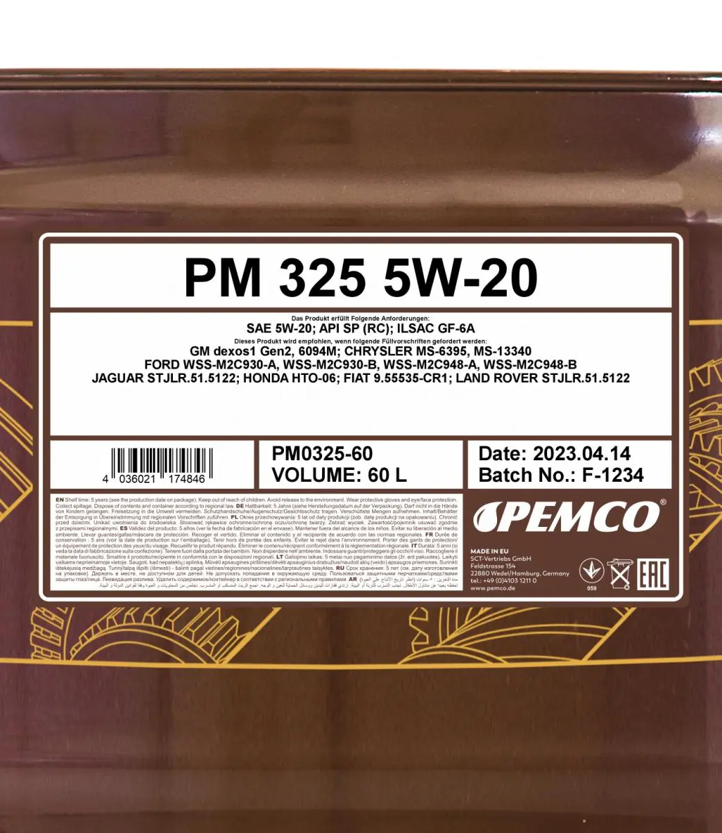 SCT - MANNOL motorolaj - PM0325-60 - TothCarparts