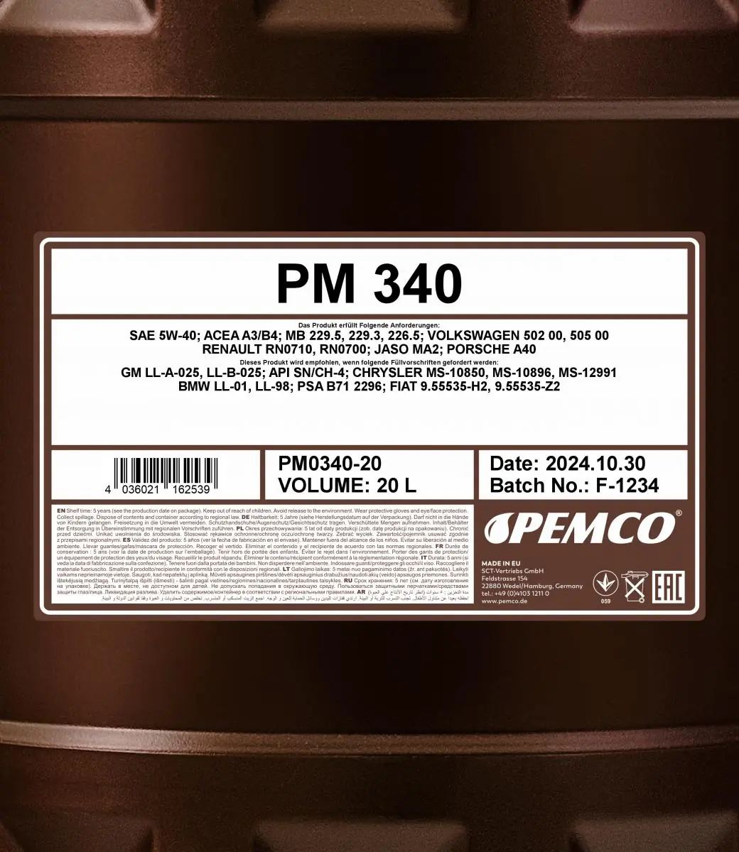SCT - MANNOL motorolaj - PM0340-20 - TothCarparts