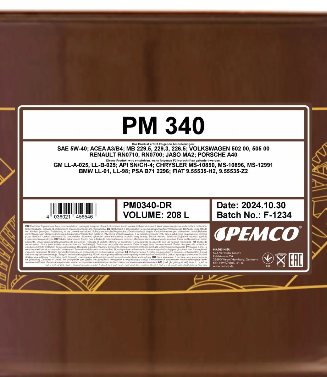 SCT - MANNOL motorolaj - PM0340-DR - TothCarparts