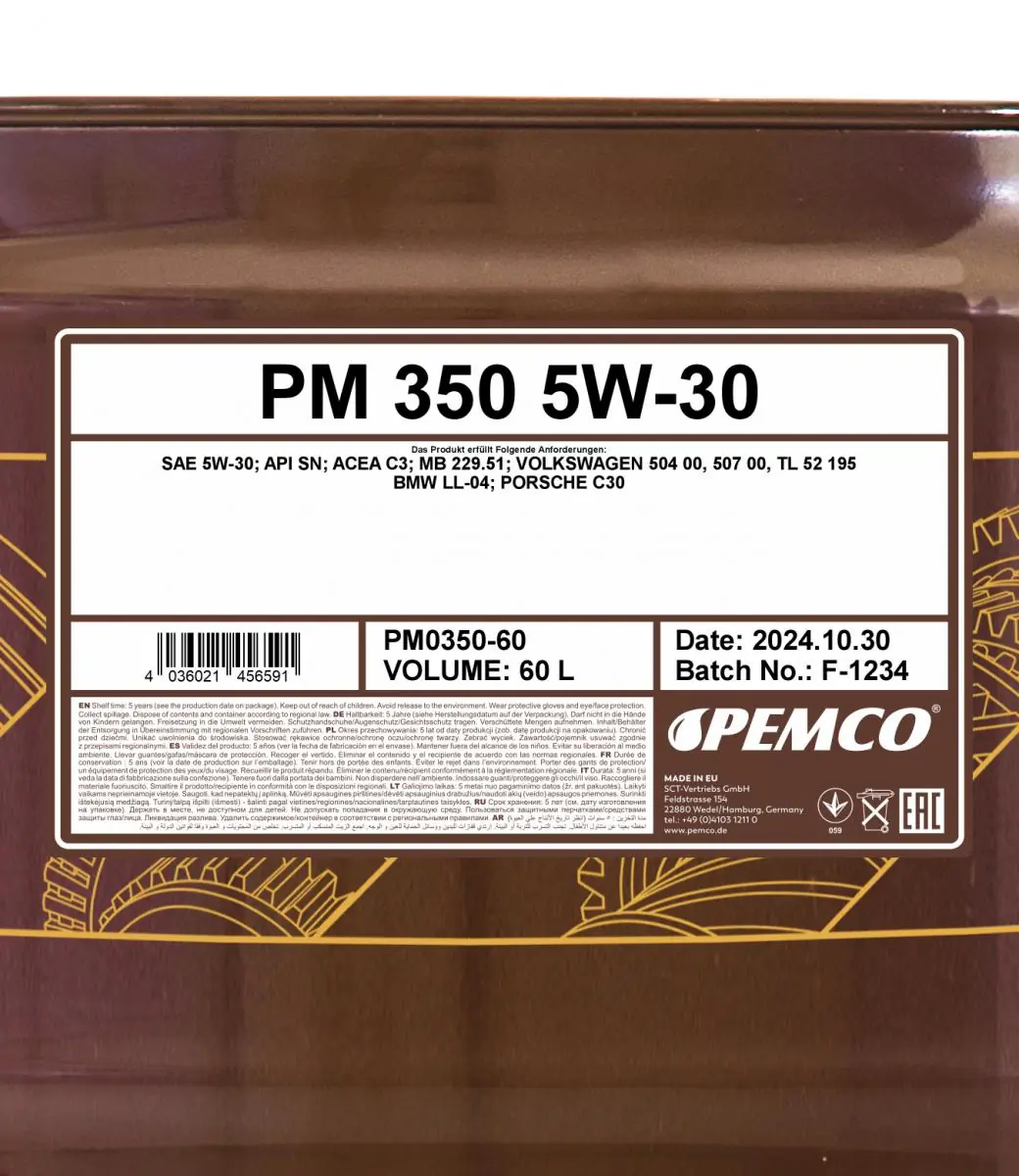 SCT - MANNOL motorolaj - PM0350-60 - TothCarparts