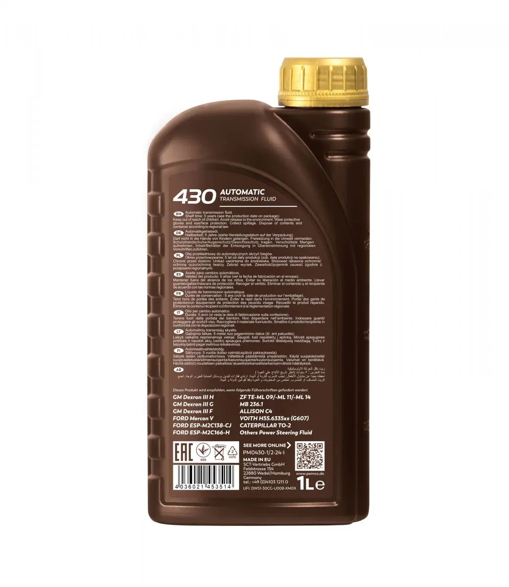 SCT - MANNOL Olaj, automata sebességváltó - PM0430-1 - TothCarparts