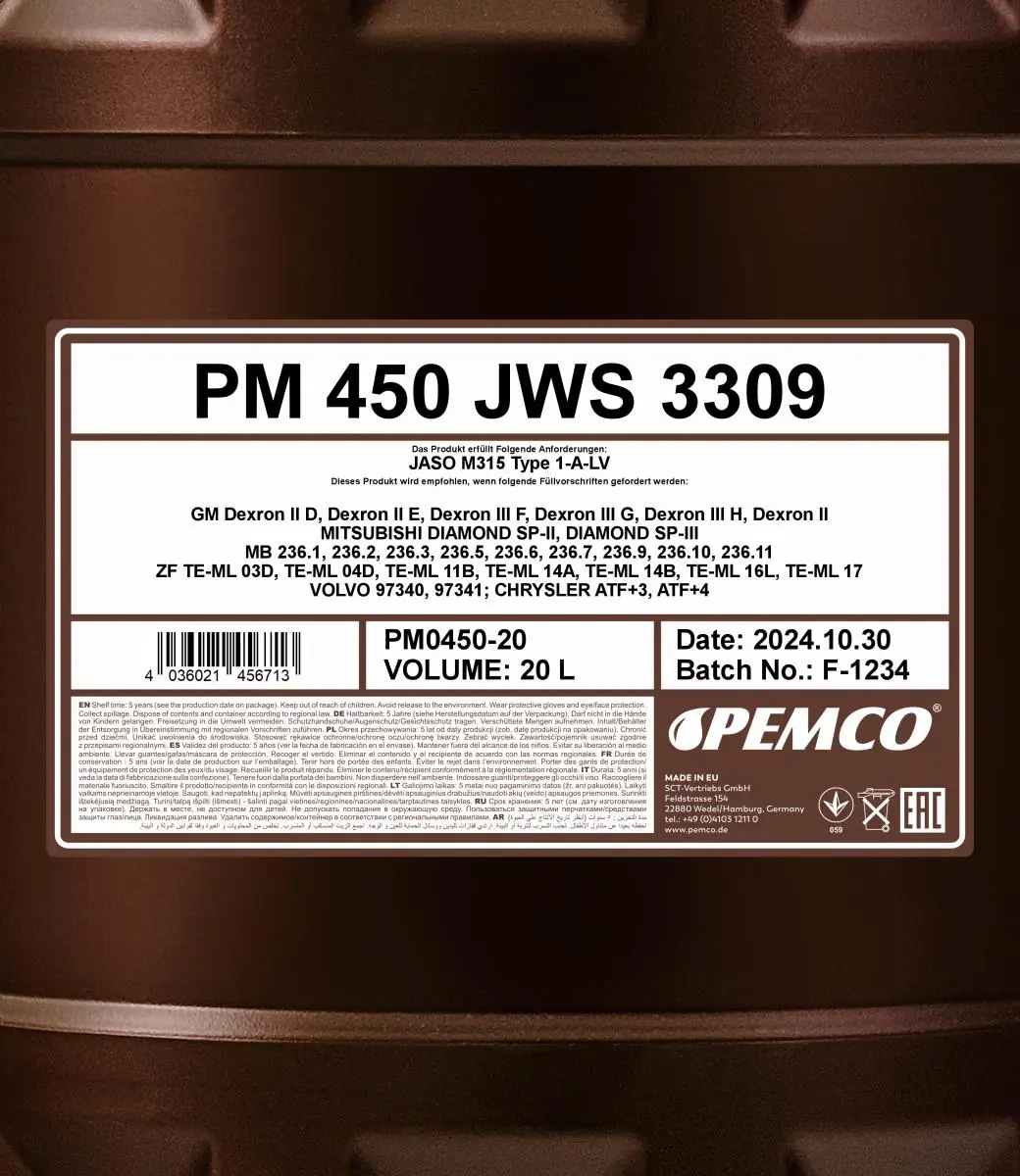 SCT - MANNOL Olaj, automata sebességváltó - PM0450-20 - TothCarparts
