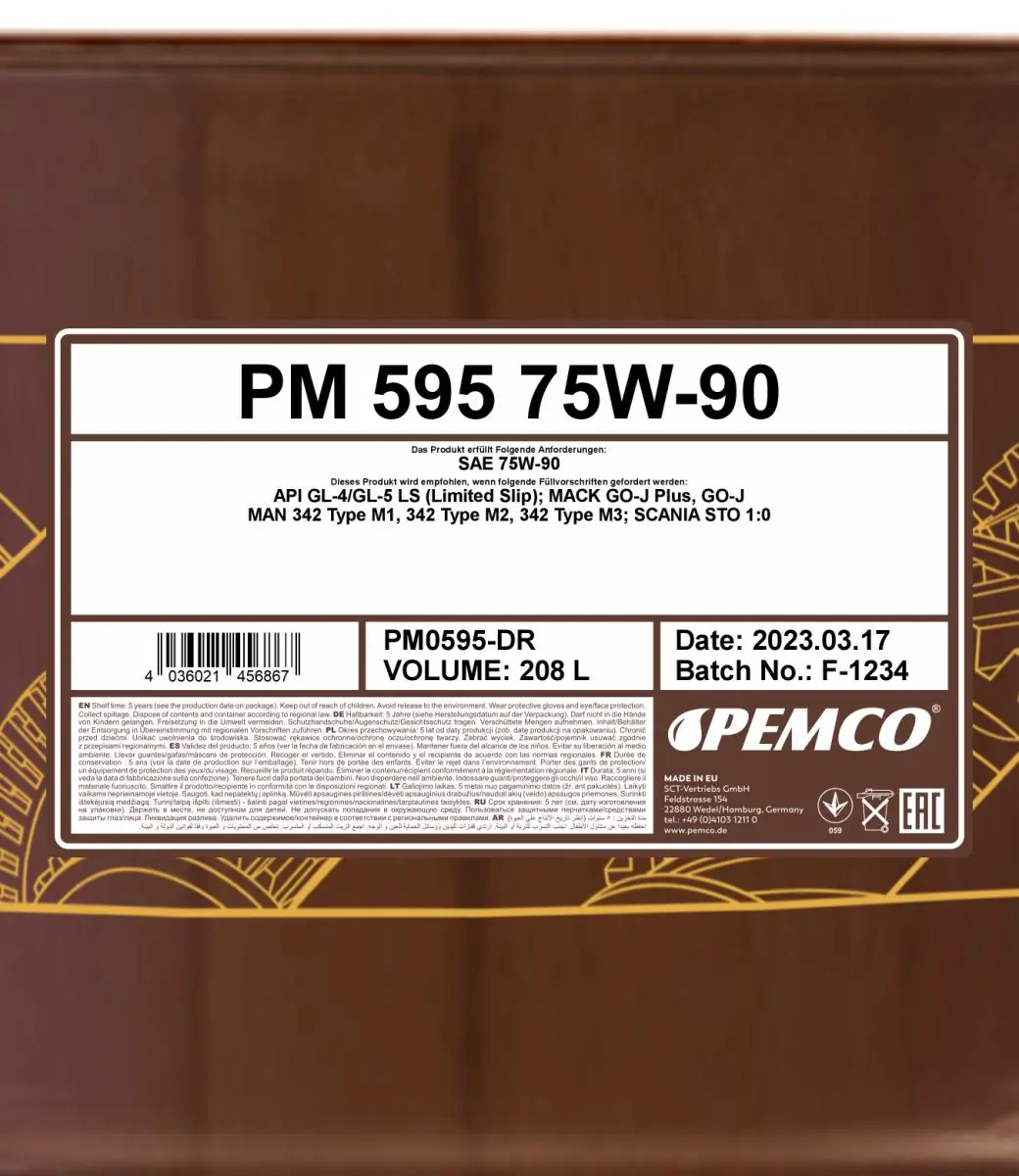SCT - MANNOL Váltóolaj - PM0595-DR - TothCarparts