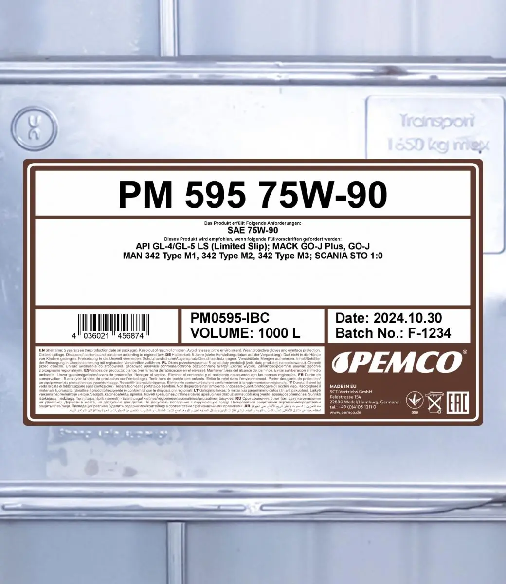 SCT - MANNOL Váltóolaj - PM0595-IBC - TothCarparts