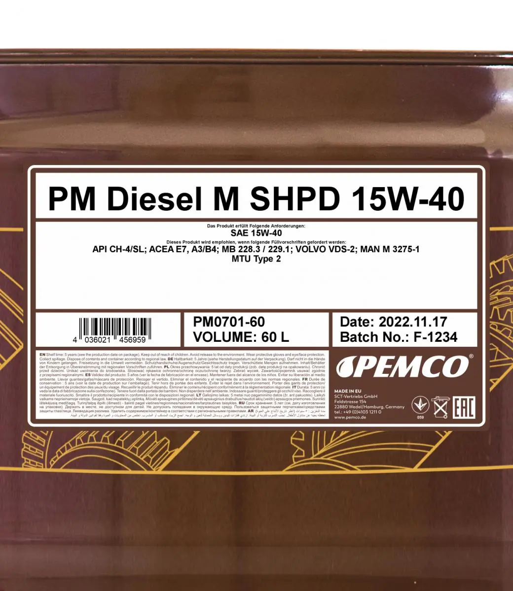 SCT - MANNOL motorolaj - PM0701-60 - TothCarparts