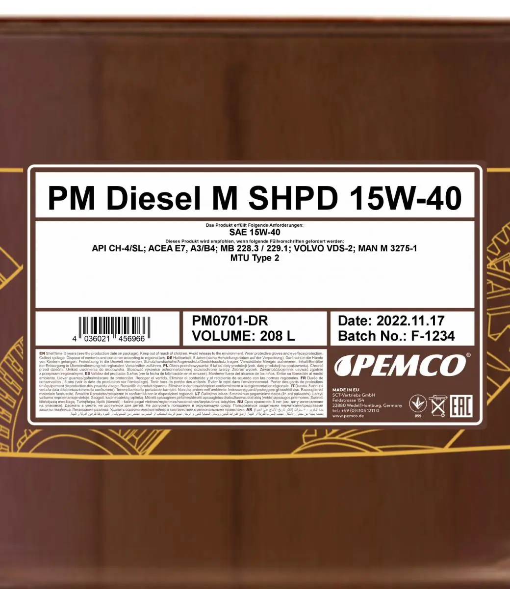 SCT - MANNOL motorolaj - PM0701-DR - TothCarparts