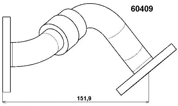 BorgWarner Cső, kipuf.gáz visszavezető szelep - 60409D - TothCarparts