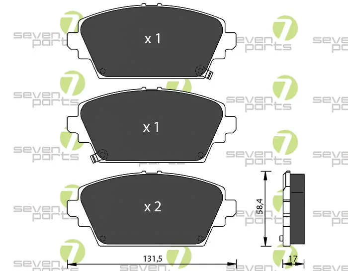 7 SEVEN PARTS fékbetétkészlet, tárcsafék - SVP20900 - TothCarparts