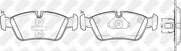 NiBK fékbetétkészlet, tárcsafék - PN0010 - TothCarparts