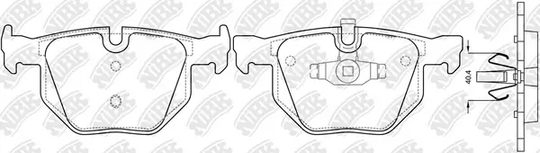 NiBK fékbetétkészlet, tárcsafék - PN0092 - TothCarparts