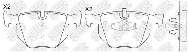 NiBK fékbetétkészlet, tárcsafék - PN0092W - TothCarparts