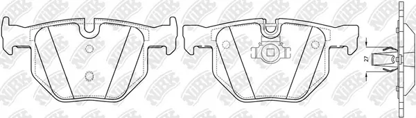 NiBK fékbetétkészlet, tárcsafék - PN0093 - TothCarparts