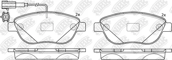 NiBK fékbetétkészlet, tárcsafék - PN0187W - TothCarparts