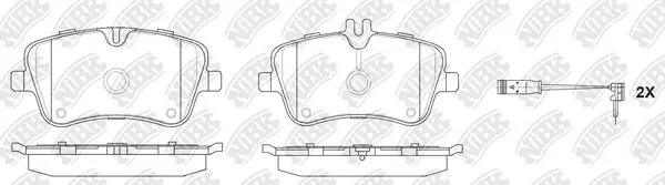 NiBK fékbetétkészlet, tárcsafék - PN0199W - TothCarparts