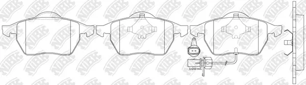 NiBK fékbetétkészlet, tárcsafék - PN0300W - TothCarparts