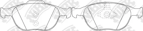 NiBK fékbetétkészlet, tárcsafék - PN0337 - TothCarparts