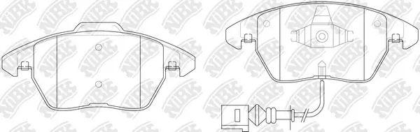 NiBK fékbetétkészlet, tárcsafék - PN0348W - TothCarparts