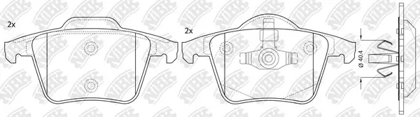 NiBK fékbetétkészlet, tárcsafék - PN0358 - TothCarparts