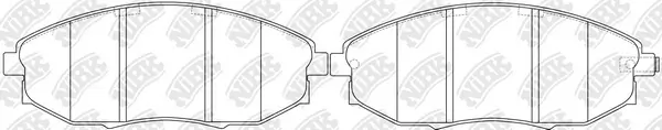 NiBK fékbetétkészlet, tárcsafék - PN0380 - TothCarparts