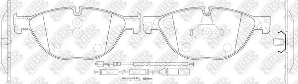 NiBK fékbetétkészlet, tárcsafék - PN0385W - TothCarparts