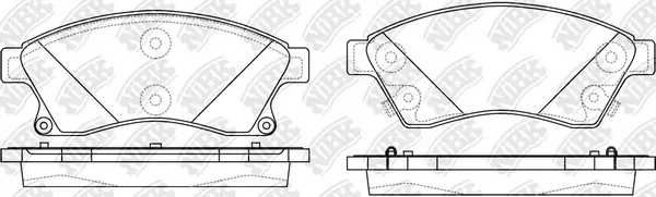 NiBK fékbetétkészlet, tárcsafék - PN0391 - TothCarparts