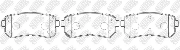 NiBK fékbetétkészlet, tárcsafék - PN0436 - TothCarparts
