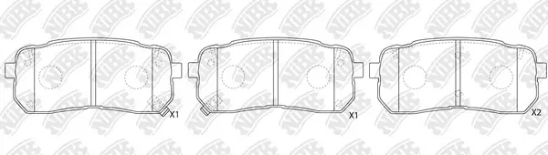 NiBK fékbetétkészlet, tárcsafék - PN0457 - TothCarparts