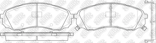 NiBK fékbetétkészlet, tárcsafék - PN0458 - TothCarparts