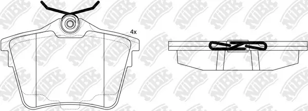 NiBK fékbetétkészlet, tárcsafék - PN0468 - TothCarparts