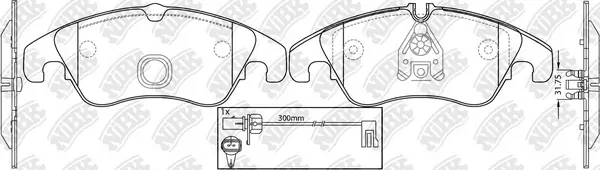 NiBK fékbetétkészlet, tárcsafék - PN0477W - TothCarparts