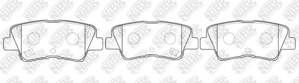 NiBK fékbetétkészlet, tárcsafék - PN0538 - TothCarparts