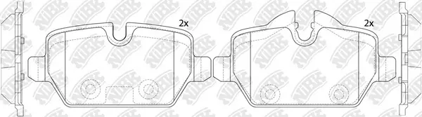 NiBK fékbetétkészlet, tárcsafék - PN0549 - TothCarparts