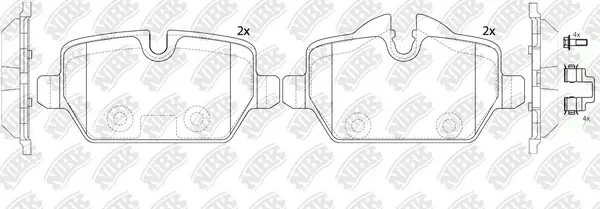 NiBK fékbetétkészlet, tárcsafék - PN0549W - TothCarparts