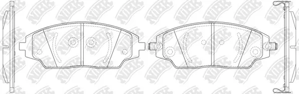 NiBK fékbetétkészlet, tárcsafék - PN0632 - TothCarparts