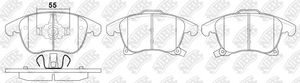 NiBK fékbetétkészlet, tárcsafék - PN0668 - TothCarparts