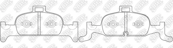 NiBK fékbetétkészlet, tárcsafék - PN0728 - TothCarparts