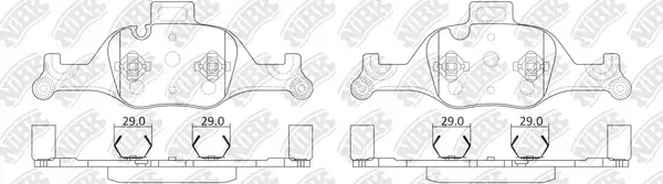 NiBK fékbetétkészlet, tárcsafék - PN0755 - TothCarparts