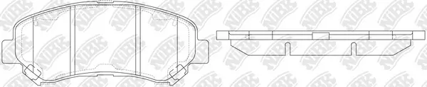NiBK fékbetétkészlet, tárcsafék - PN2801 - TothCarparts