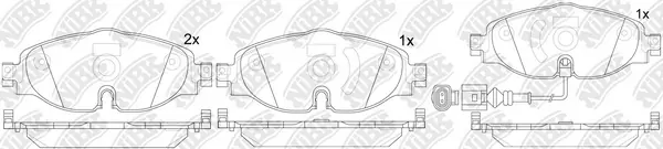 NiBK fékbetétkészlet, tárcsafék - PN33005W - TothCarparts