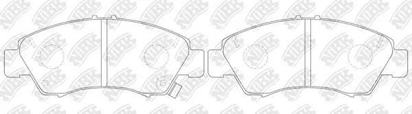 NiBK fékbetétkészlet, tárcsafék - PN8265 - TothCarparts