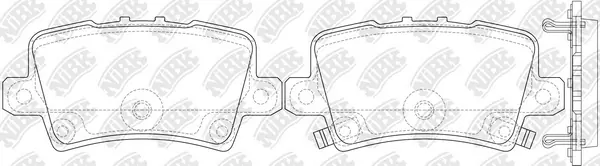 NiBK fékbetétkészlet, tárcsafék - PN8867 - TothCarparts