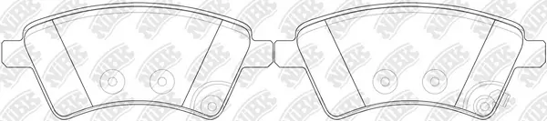 NiBK fékbetétkészlet, tárcsafék - PN9803 - TothCarparts