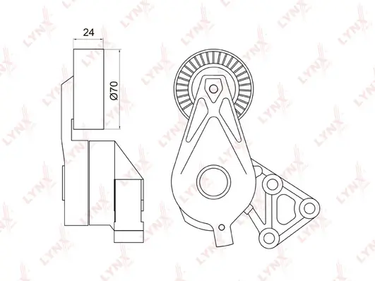 LYNXAUTO Szíjfeszítő, hosszbordás szíj - PT-3039 - TothCarparts