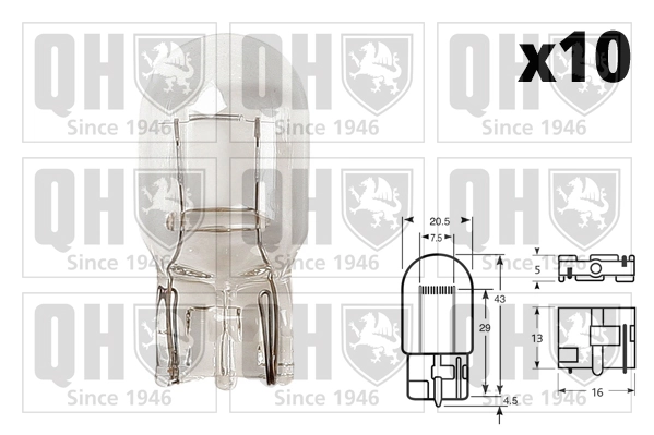 QUINTON HAZELL izzó, tolatólámpa - QBL582 - TothCarparts