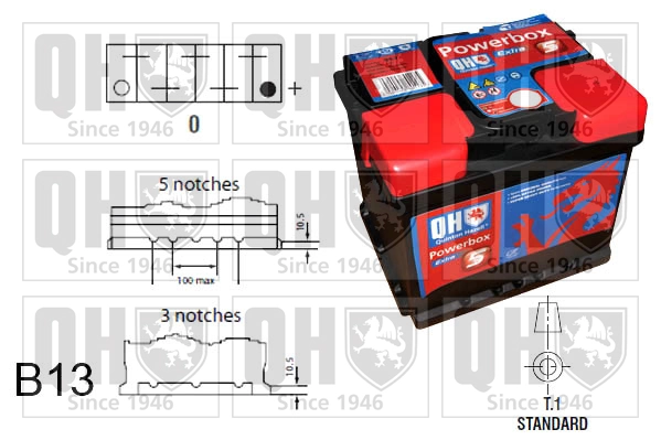 QUINTON HAZELL Indító akkumulátor - QBT0175 - TothCarparts