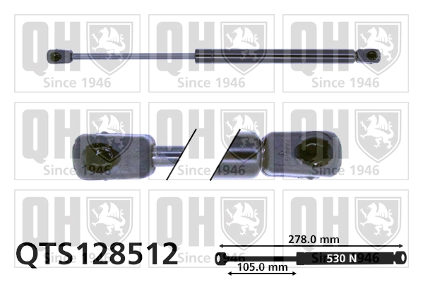 QUINTON HAZELL gázrugó, csomag-/poggyásztér - QTS128512 - TothCarparts