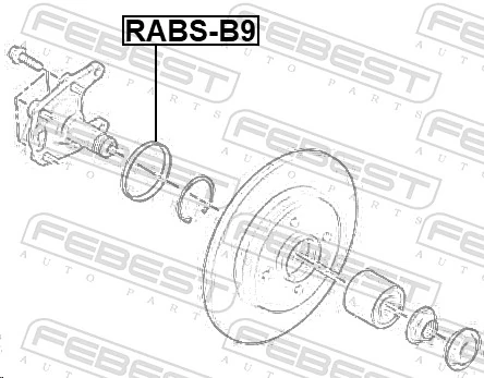 FEBEST érzékelő gyűrű, ABS - RABS-B9 - TothCarparts