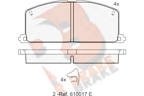 R BRAKE fékbetétkészlet, tárcsafék - RB0462 - TothCarparts